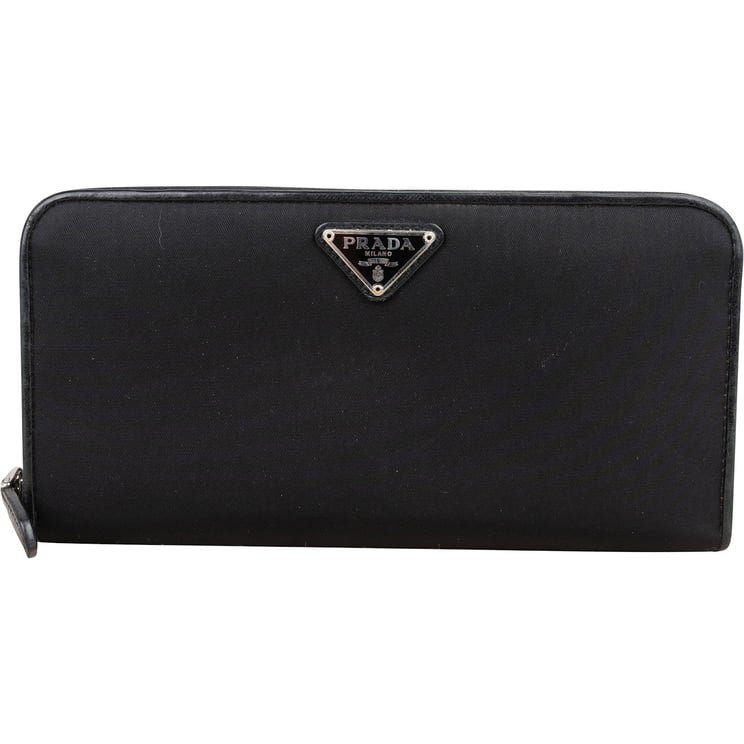 Prada Prada Nylon Triangle Zip Wallet