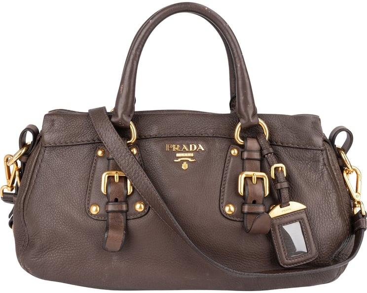Prada Prada Vitello Daino Bauletto Handbag