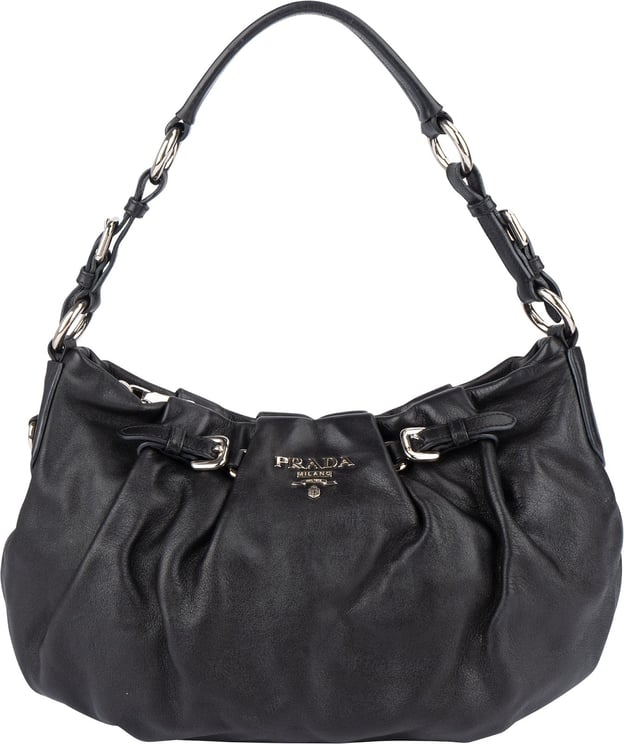 Prada Prada Nappa Leather Gaufre Hobo Shoulder Bag