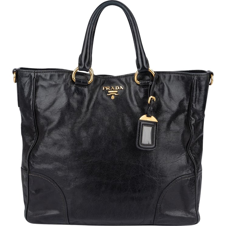 Prada Prada Vitello Shine Leather Handbag