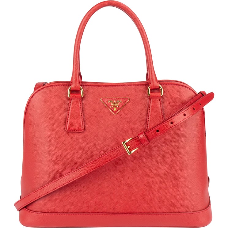 Prada Prada Red Saffiano Leather Promenade Handbag