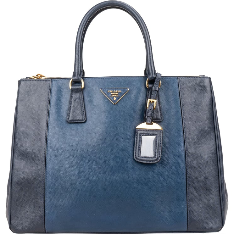 Prada Prada Bicolor Saffiano Leather Galleria Handbag