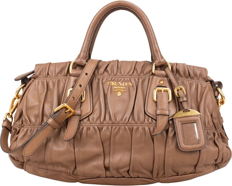 Prada Prada Quilted Nappa Leather Gaufre Satchel Handbag