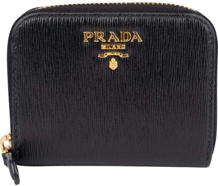 Prada Prada Saffiano Leather Zip Around Wallet