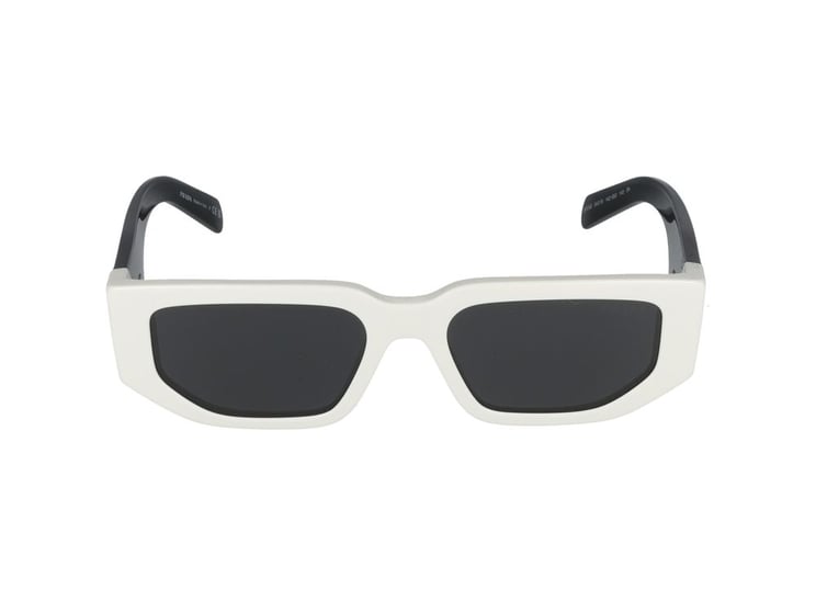 Prada Black Oversized Rectangular Acetate Sunglasses
