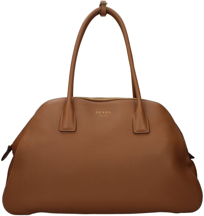 Prada Prada Brown Leather Shoulder Bag