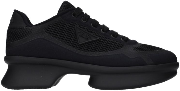 Prada Prada Black Fabric Low Top Sneakers