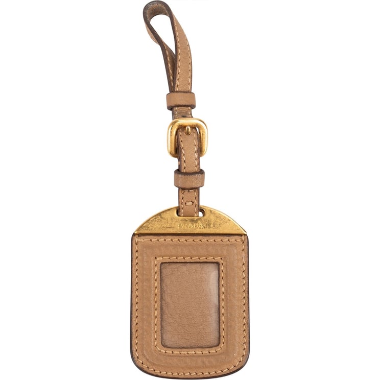 Prada Prada Grained Leather Luggage Tag Pedant