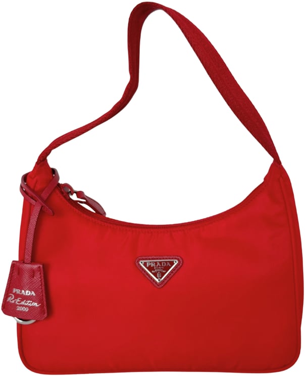 Prada Prada Re-Edition 2000 Mini Bag rot Fullset / sehr gut