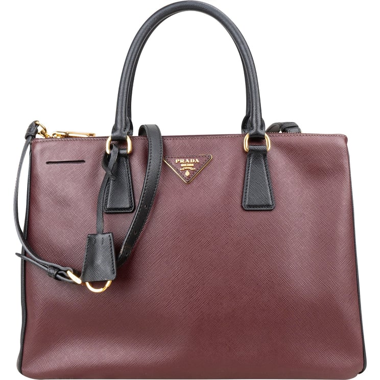 Prada Prada Bicolor Saffiano Leather Galleria Handbag