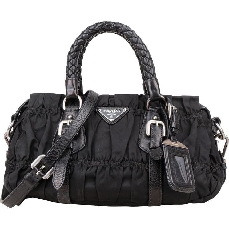 Prada Prada Quilted Tessuto Gaufre Small Satchel Handbag
