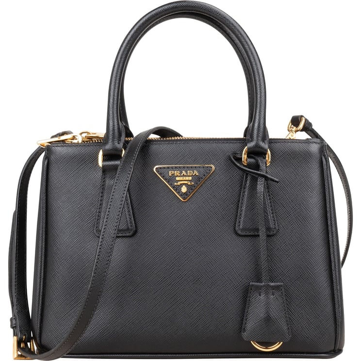 Prada Prada Saffiano Leather Small Galleria Double ZIP Handbag
