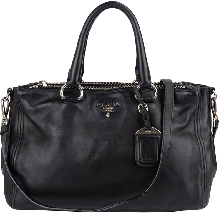 Prada Prada Vitello Daino Soft Leather Satchel Handbag