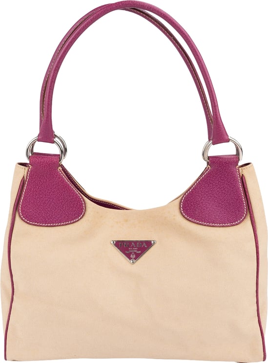 Prada Prada Leather Semitracolla Triangle Shoulder Bag