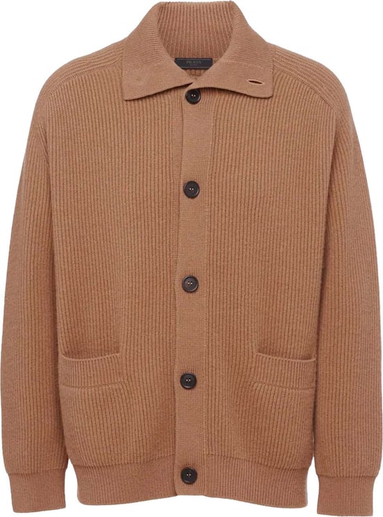 Prada Prada Ribbed Knit Cashmere Cardigan