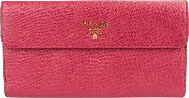 Prada Prada Saffiano Leather Continental Flap Wallet