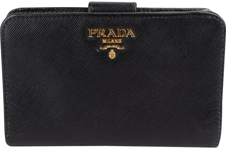 Prada Prada Saffiano Leather Compact Wallet