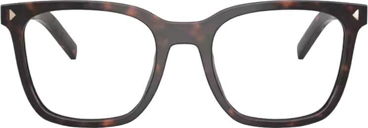 Prada Pr B11V Tortoise Finish Squared Acetate Optical Glasses