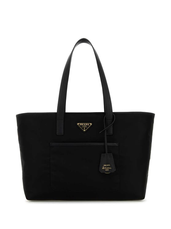 Prada Black Re-Nylon Minimalist Tote Bag