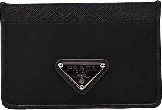Prada Prada Nylon And Leather Card Holder