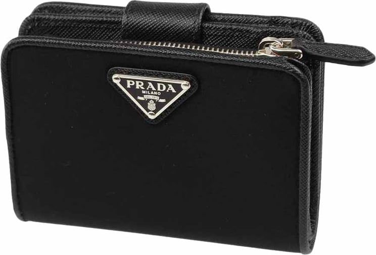 Prada Prada Nylon and Leather French Wallet