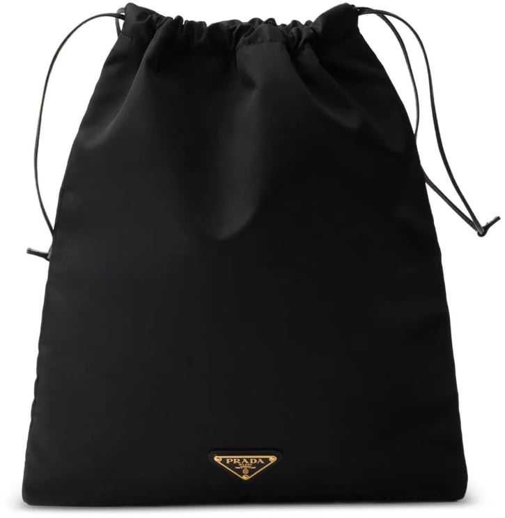 Prada Black Contenitore Minimalist Pouch Bag