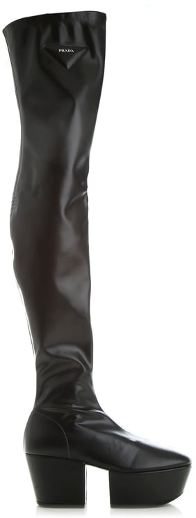 Prada Prada Leather Platform Boots