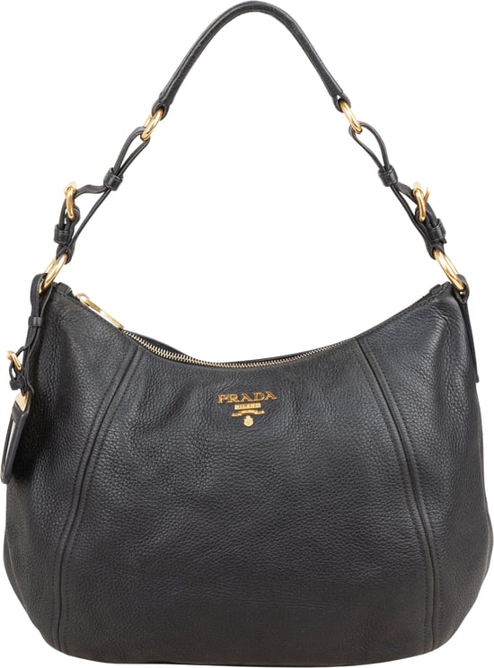 Prada Prada Vitello Daino Leather Hobo Shoulder Bag