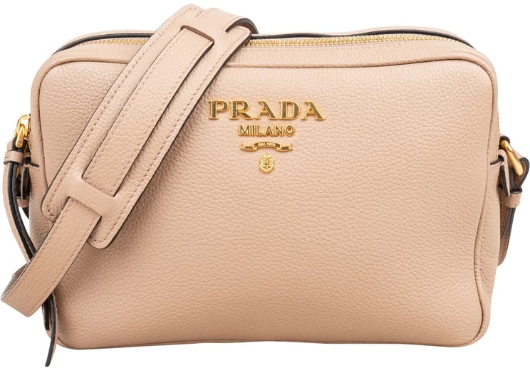 Prada Prada Vitello Daino Leather Camera Crossbody Bag