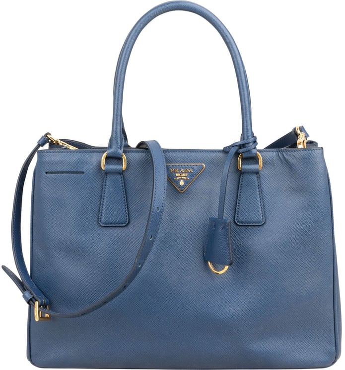 Prada Prada Blue Saffiano Lux Galleria Handbag