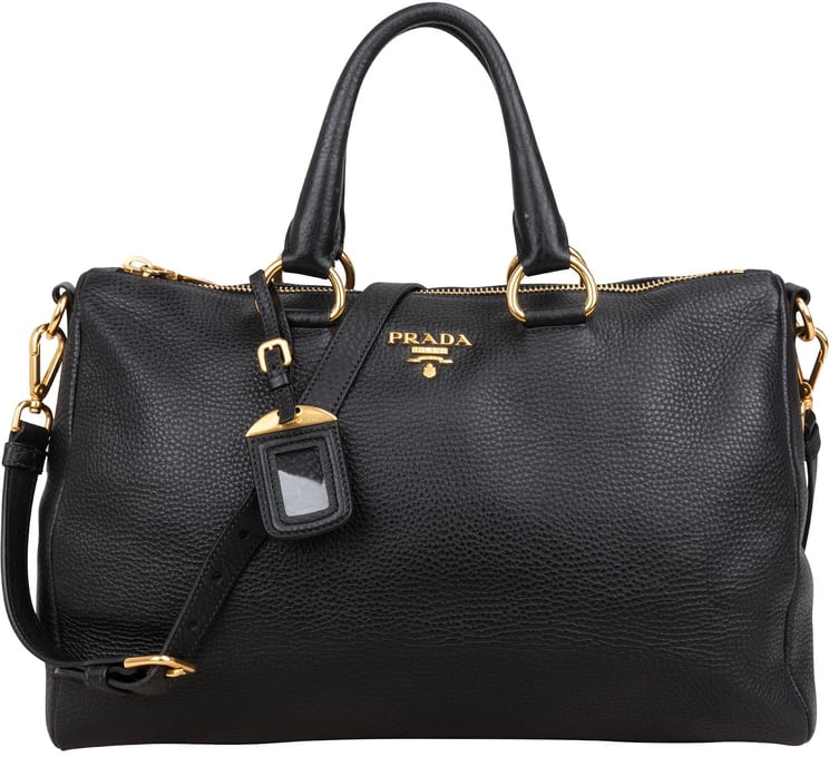 Prada Prada Vitello Daino Leather Bauletto Handbag