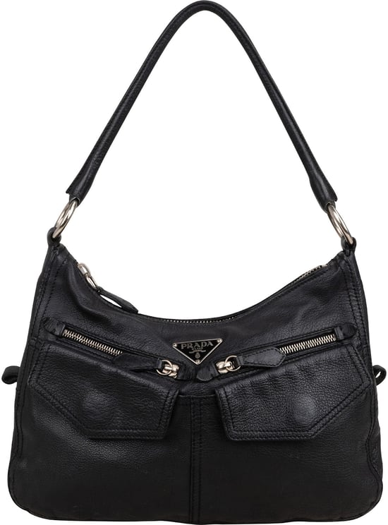 Prada Prada Vitello Daino Leather Two Pocket Shoulder Bag
