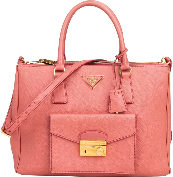 Prada Prada Saffiano Leather Galleria Pocket Handbag