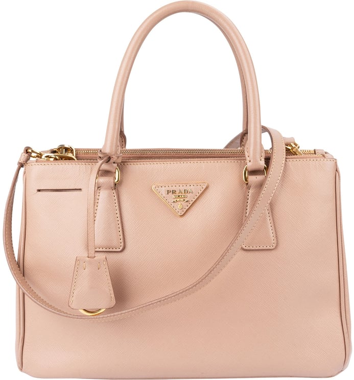 Prada Prada Saffiano Leather Small Galleria Handbag