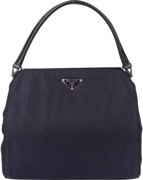 Prada Prada Purple Nylon Triangle Handbag