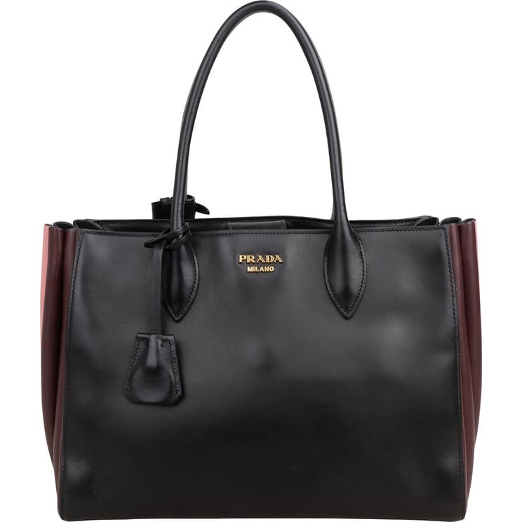 Prada Prada Leather Bibliothèque Tote Handbag