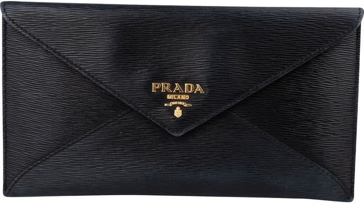 Prada Prada Saffiano Leather Envelope Clutch Wallet