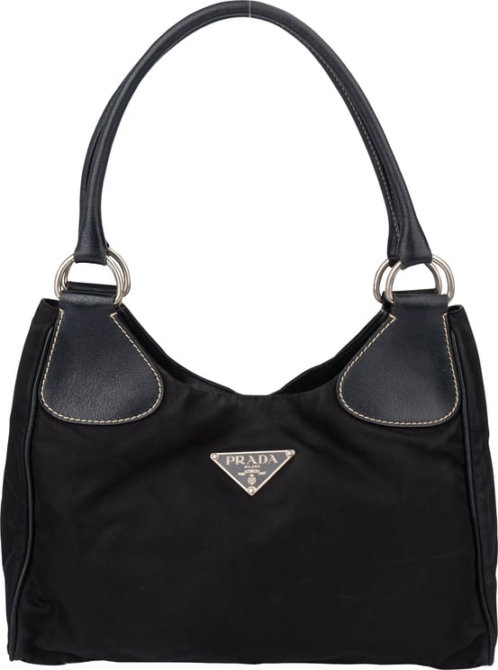 Prada Prada Black Nylon Triangle Handbag
