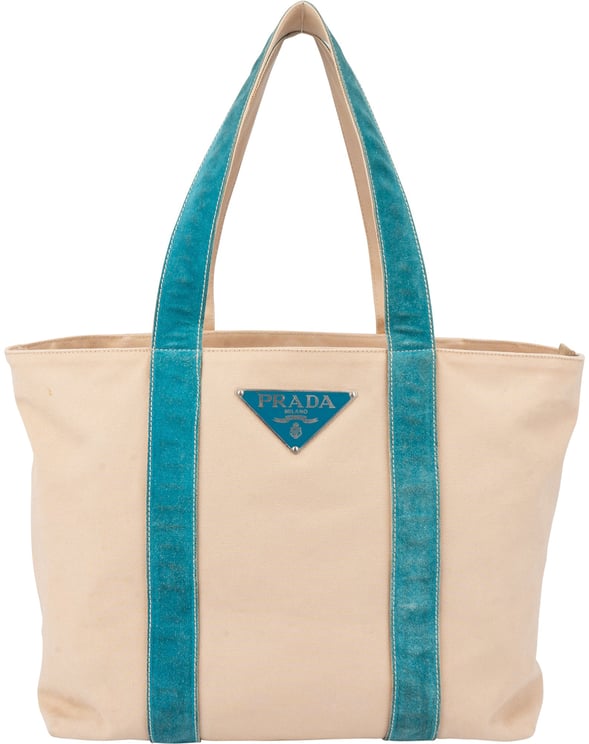 Prada Prada Classic Big Triangle Beach Handbag