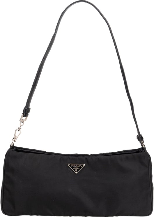 Prada Prada Black Nylon Triangle Shoulder Bag