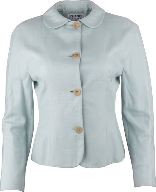 Prada Prada Bleu Viscose Jacket (DE34 / IT40)