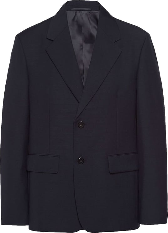 Prada Black Oversized Mohair/Wool Blazer