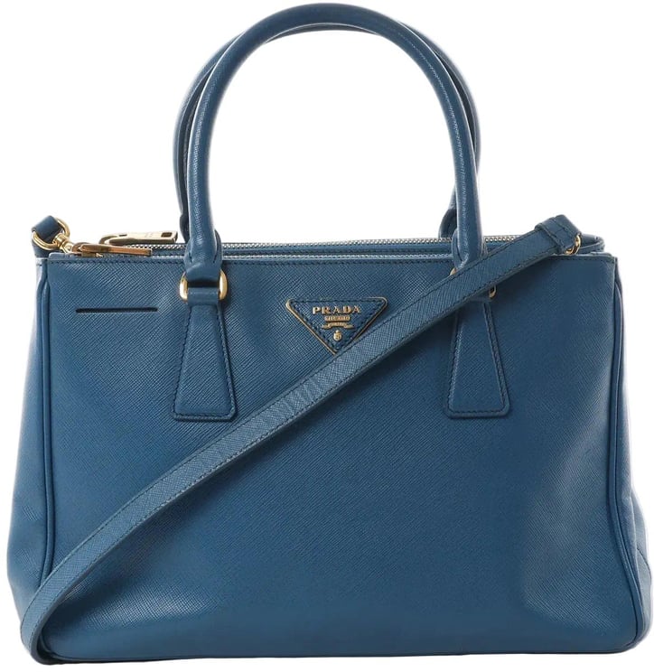 Prada Prada Galleria Saffiano Lux Leather 2Way Handbag in Blue