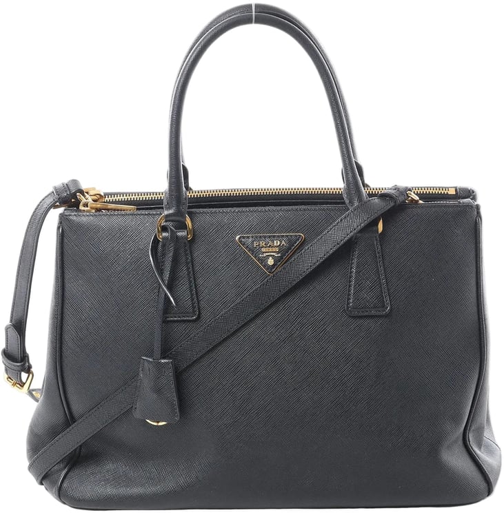 Prada Prada Galleria Saffiano Lux Leather 2Way Handbag in Black