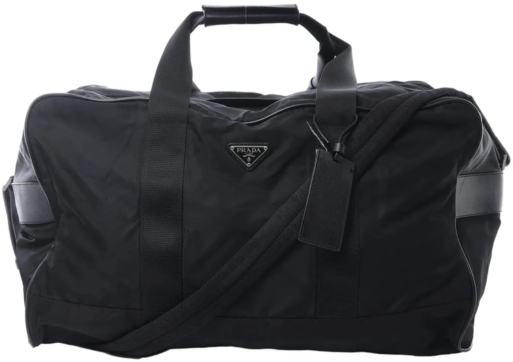 Prada Prada Tessuto Nylon x Leather 2Way Handbag in Black V70