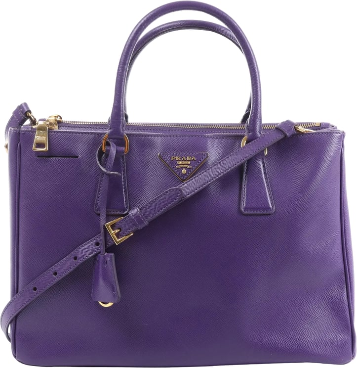 Prada Prada Galleria Saffiano Lux Leather 2Way Handbag in Purple