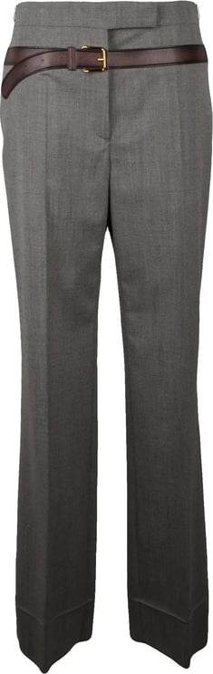 Prada Tailored Grey Trousers with Subtle Crease