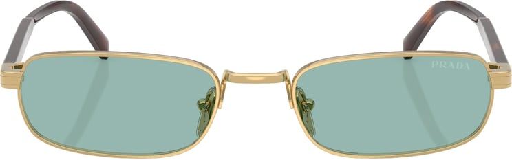 Prada 0pr B54s Gold-tone Metal Rectangular Sunglasses