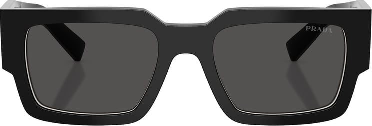 Prada 0pr B17s Rectangular Black Acetate Sunglasses