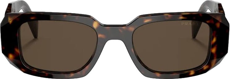 Prada 0pr 17ws Rectangular Tortoiseshell Sunglasses
